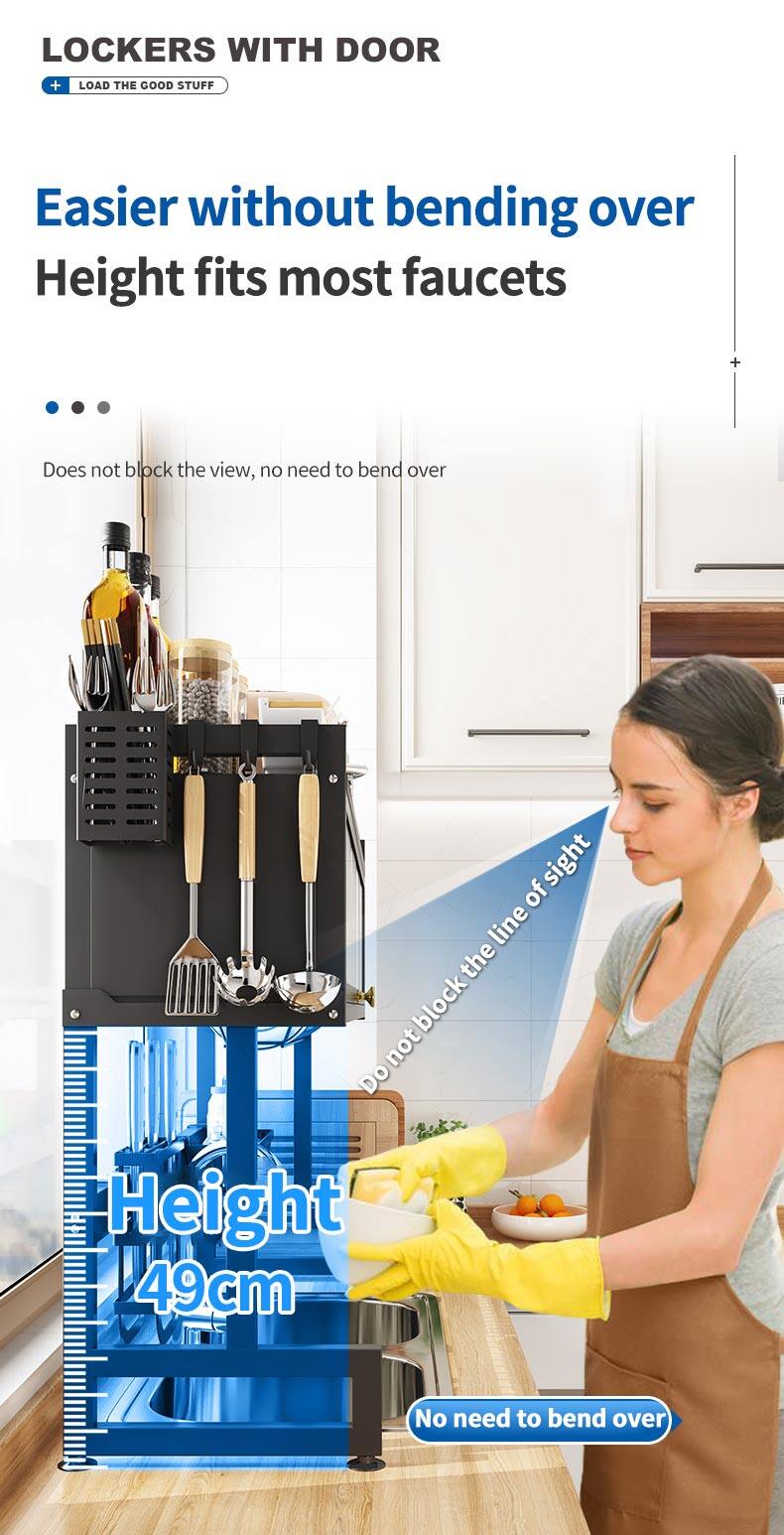 【SG Stock】Kitchen Rack Stainless Steel Sink Dish Rack Dish Drainer Rack ...