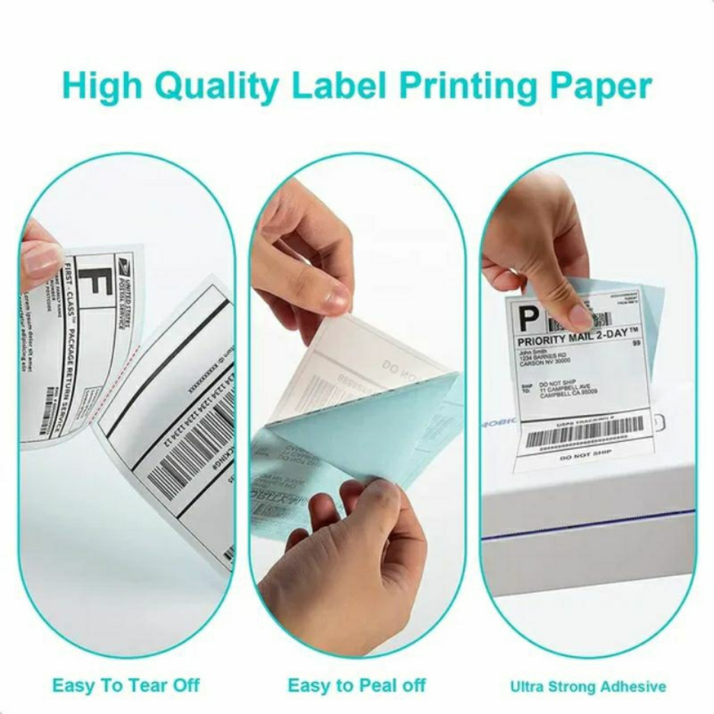 Z-Fold Thermal Label for E-Commerce Thermal Printer (A6 100x150mm | 500 ...