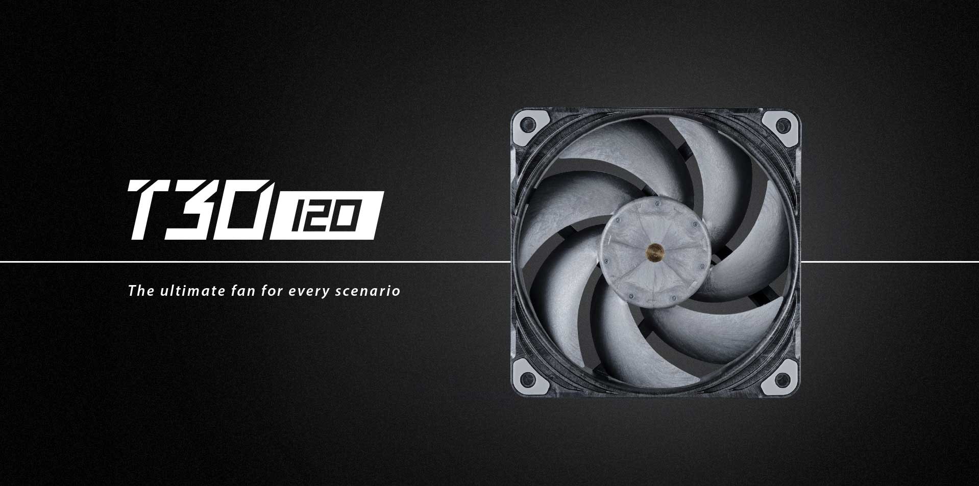 PHANTEKS T30 120mm PWM Triple-Mode Premium Fan 1Fan/3Fans BLACK ...