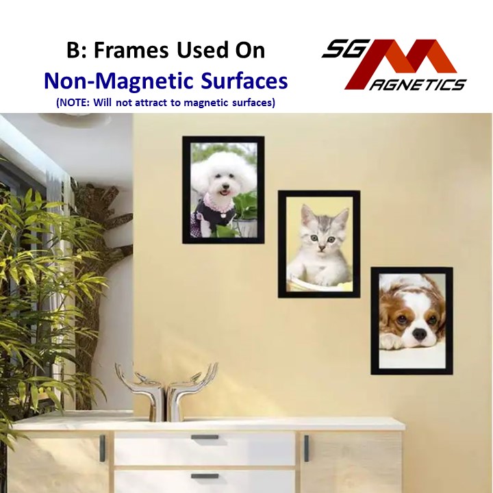 Magnetic Frames with Adhesive Sticky Tape Backing - Soft Magnet Labels ...