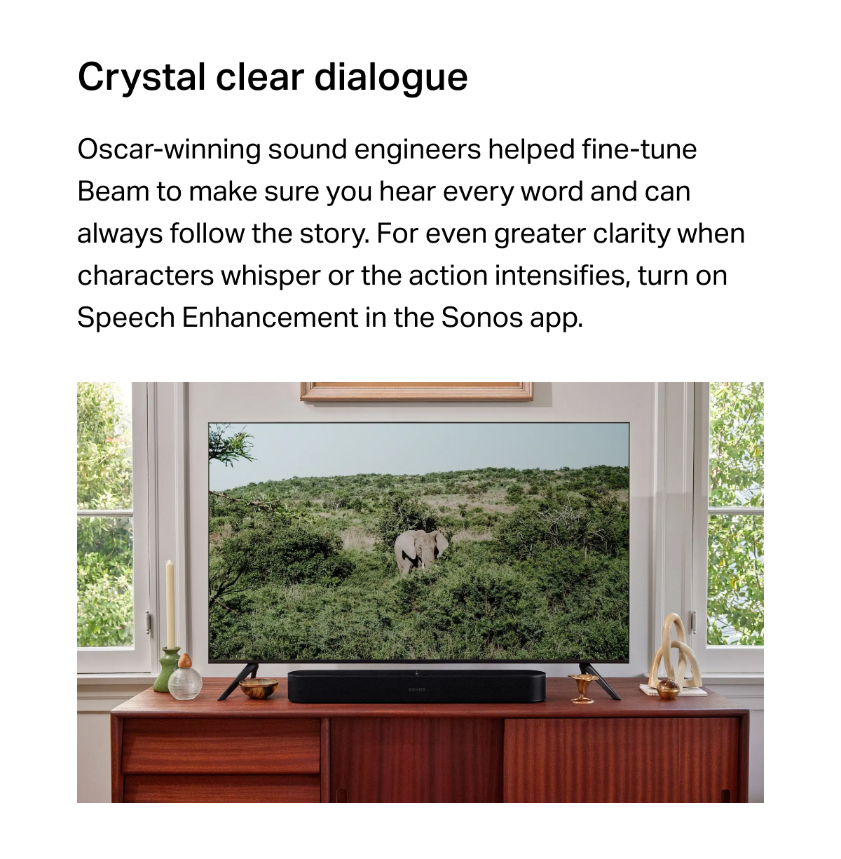 Sonos store beam dialogue