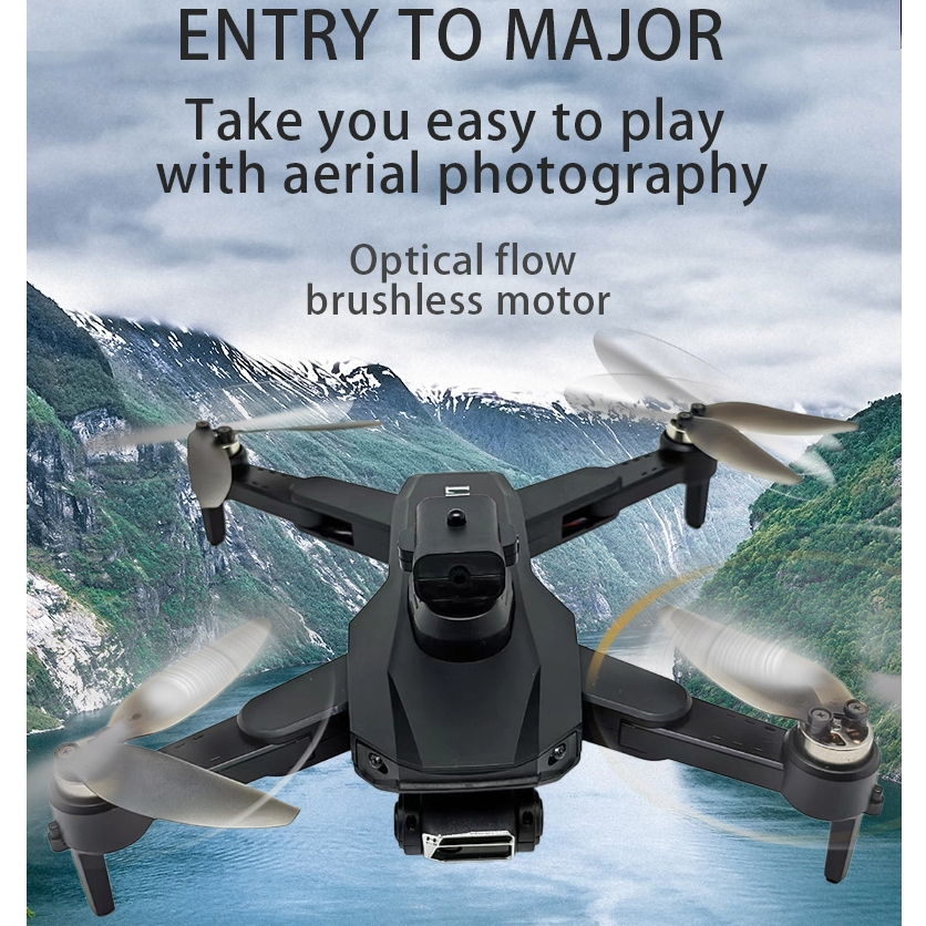 4K HD FPV Drone With Dual Cameras WiFi RC Quadcopter 3 Batteries Foldable