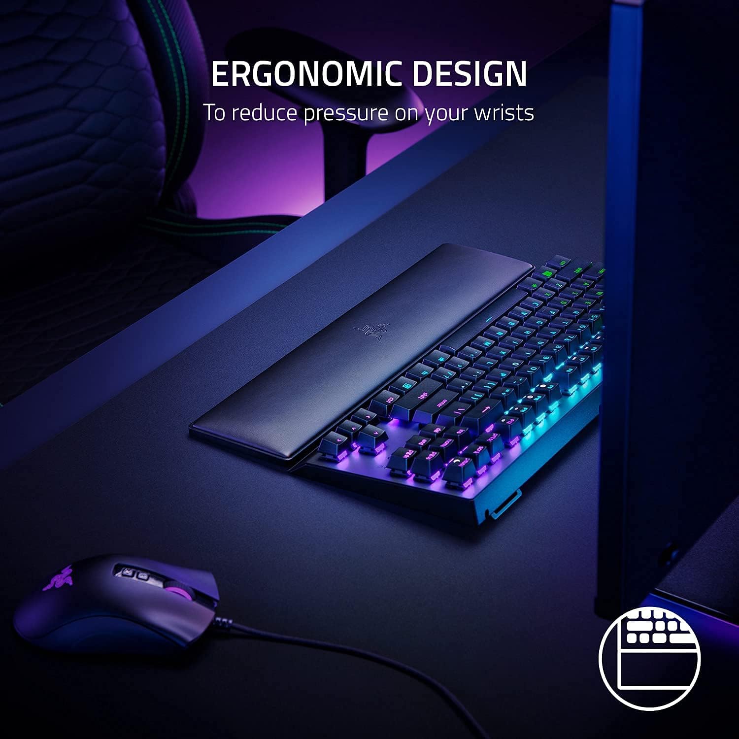 Razer Ergonomic Wrist Rest for Keyboards - Available in 2 Size ...