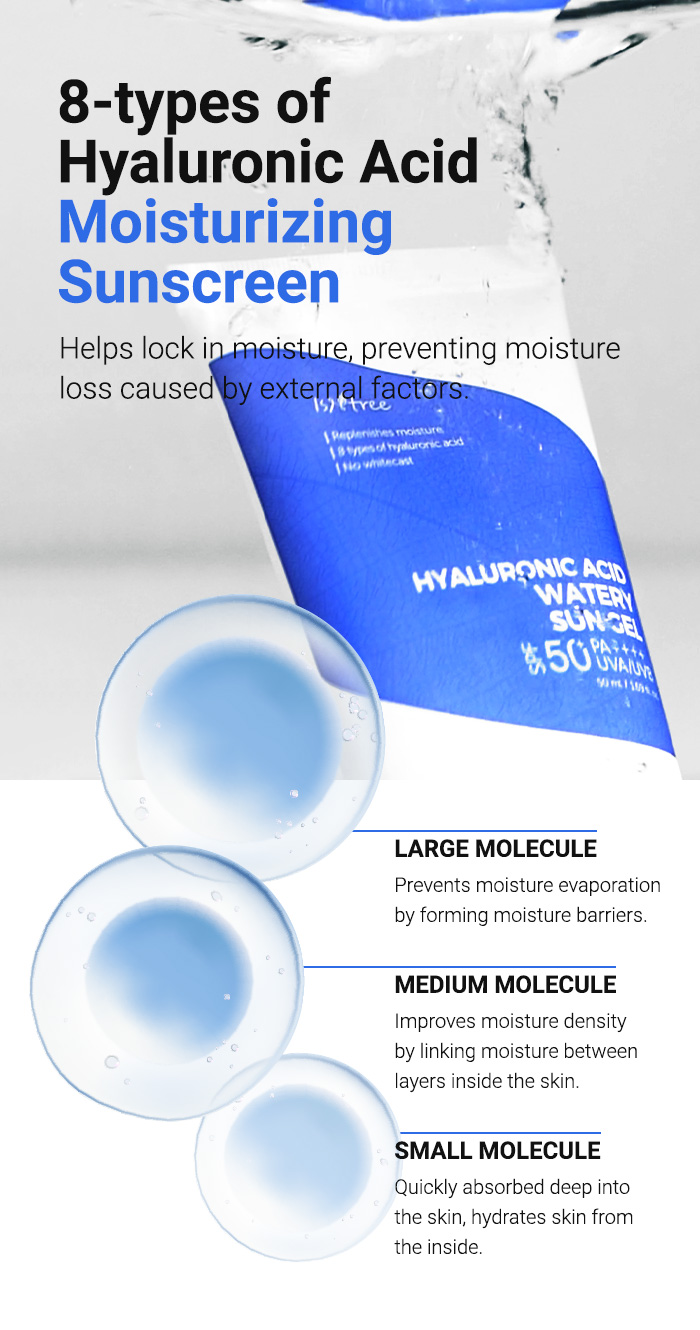 Isntree Hyaluronic Acid Watery Sun Gel 50ml | Shopee Singapore