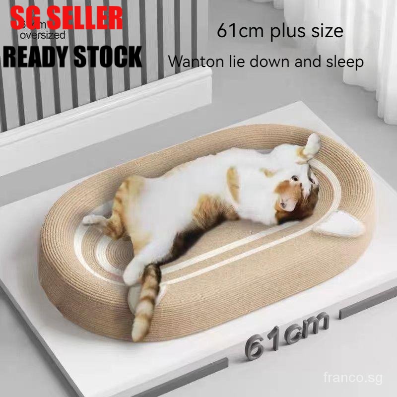 [SG Seller] Full Sisal Big Cat Scratch Board Cat Nest Summer ...