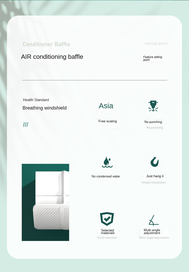 🇸🇬【SG stock】Retractable Air Conditioner Wind Shield Aircon Wind ...
