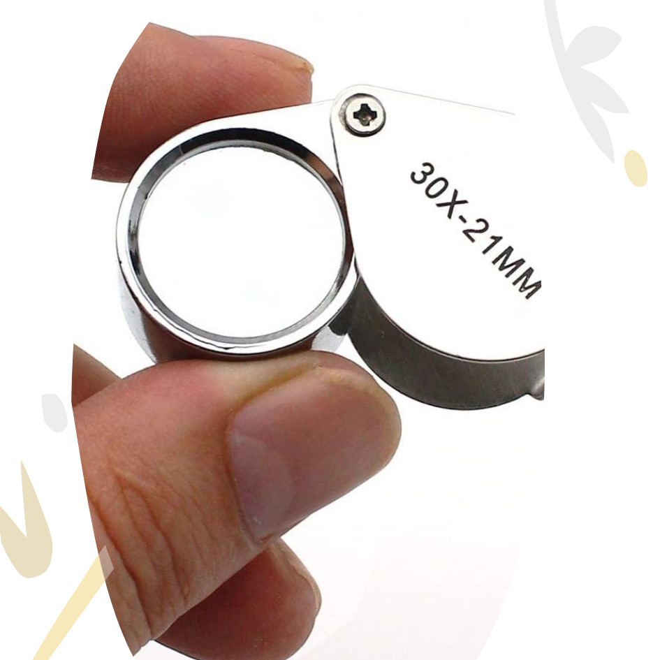 30x Magnification 21mm Diameter Pocket Jewelry Loop Travel Magnifying ...