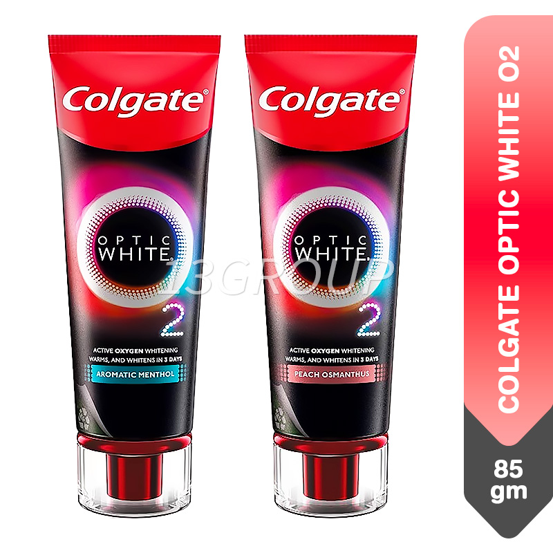 Colgate Optic White O2 Whitening Toothpaste Aromatic Menthol Peach ...