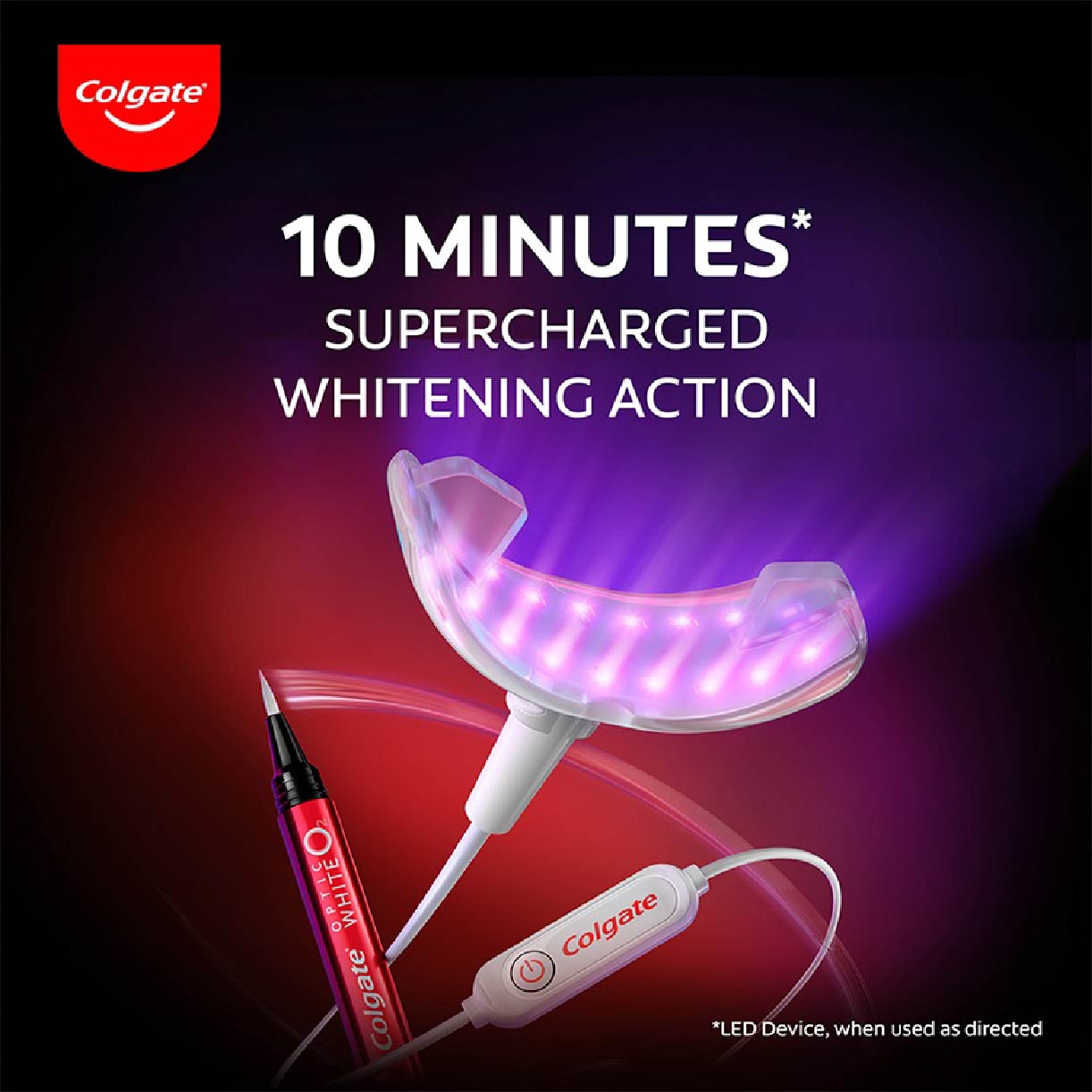 COLGATE Optic White FlexLight LED Advanced Teeth Whitening Kit (Expiry ...