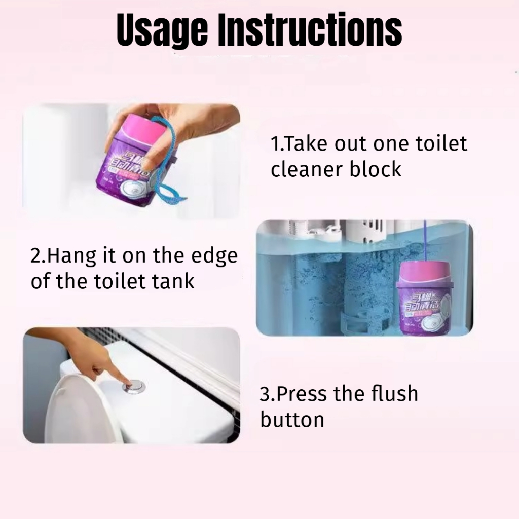Premier Toilet cistern cleaner anti-bacterial power cleaning blue block ...
