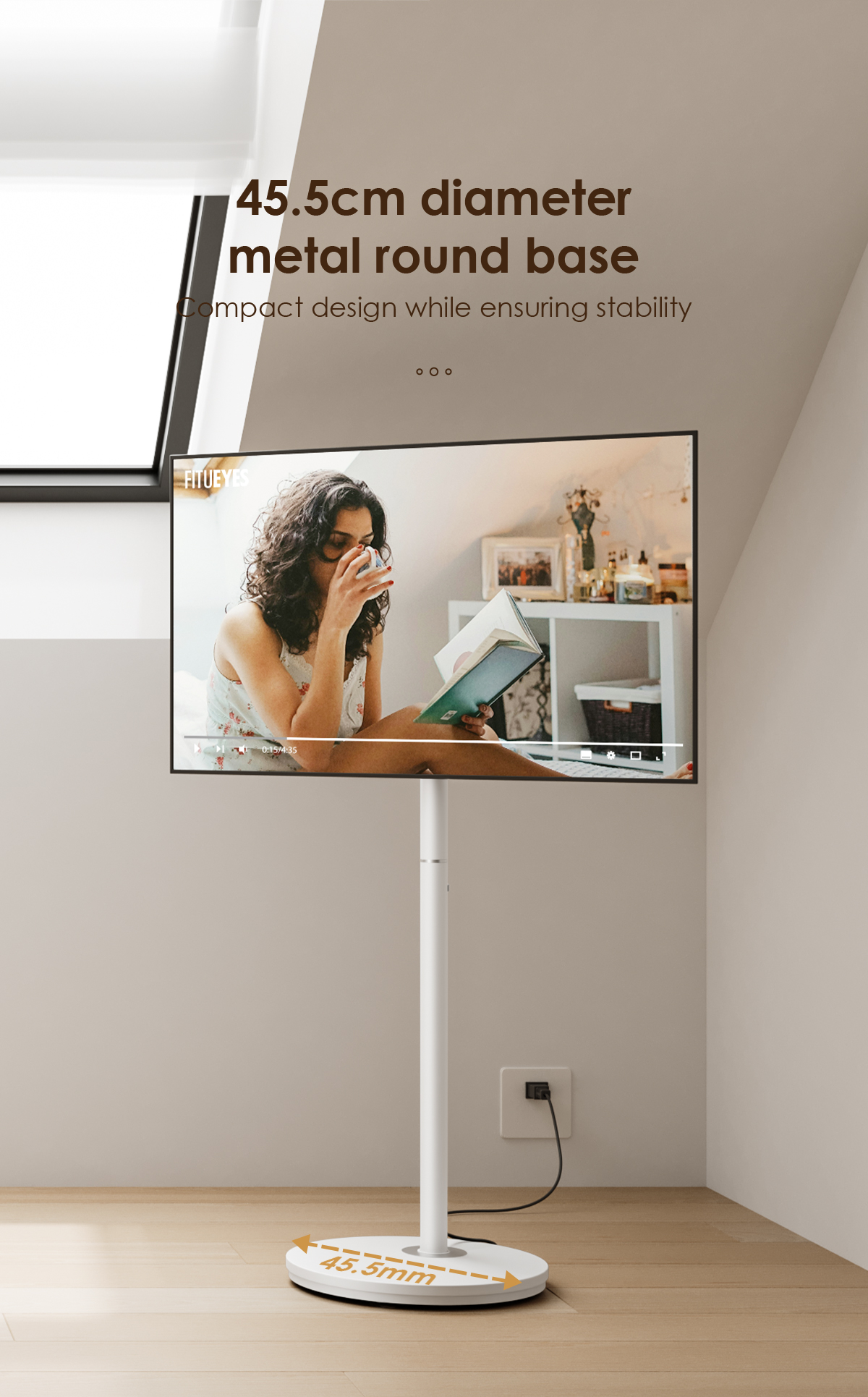 FITUEYES Master Mobile TV Stand V2 FT48 | 24-48 Inch | Shopee Singapore