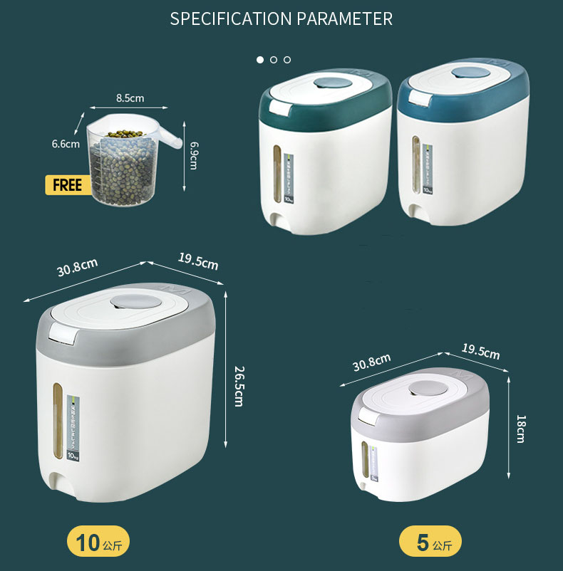 【SG Seller】5kg/10kg Kitchen Rice Container/Food Storage Grain Storage ...
