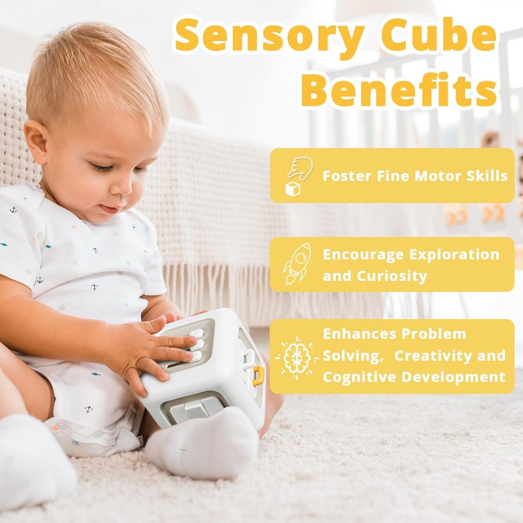 6 in 1 Montessori busy Cube Toys Sensory Toys Baby Practice motor ...