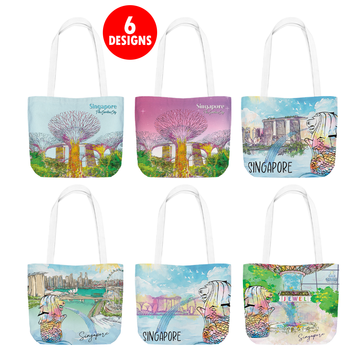 [SG Ready Stock] Singapore Design Tote Bag*Singapore Souvenir | Shopee ...