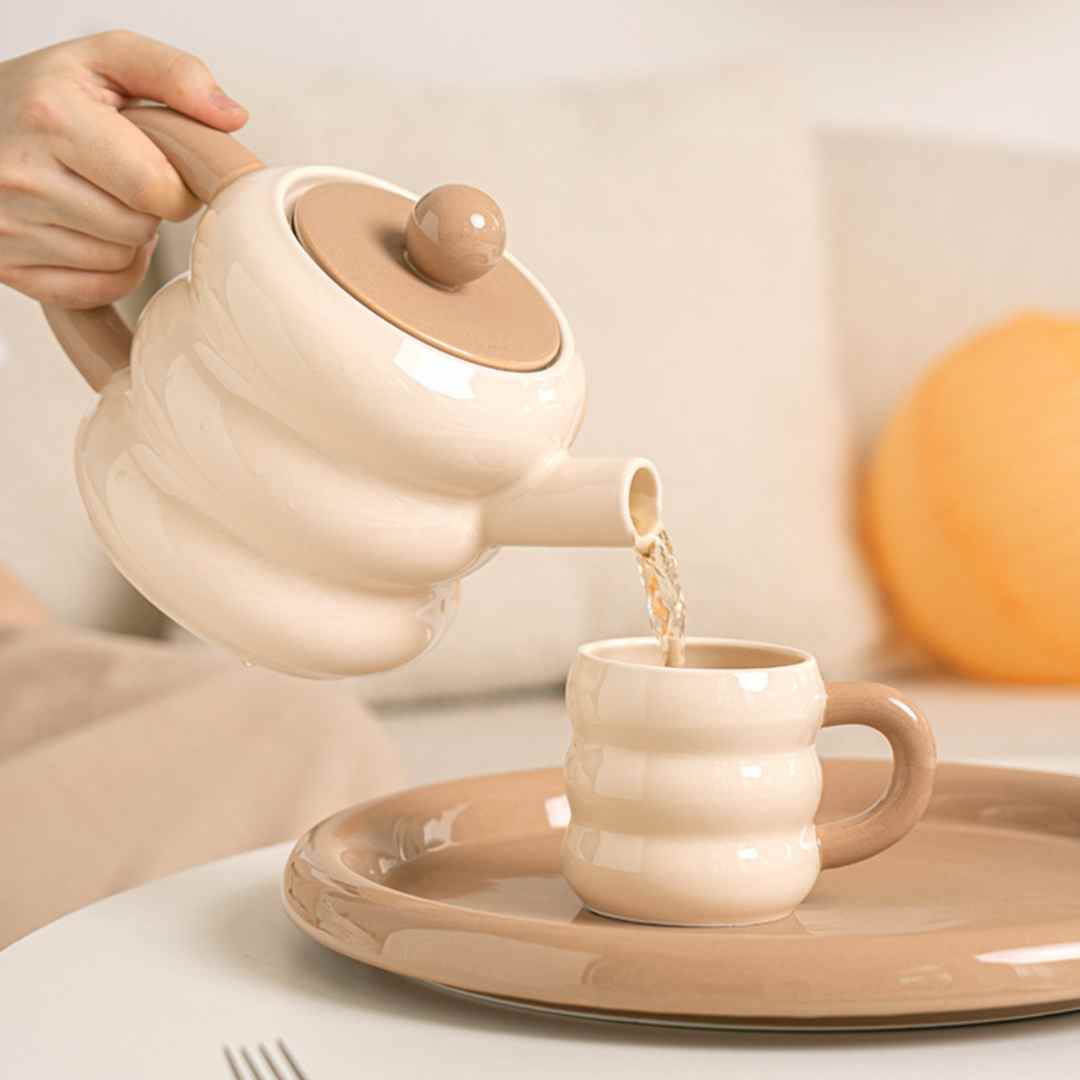 Calpis Teapot Set | 1200ml Teapot with 4 Mugs | Coffeepot Set ...
