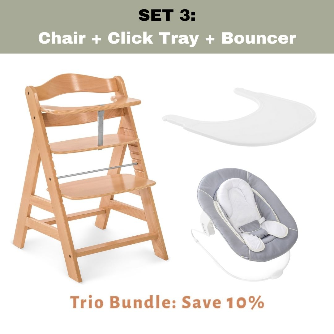Hauck Alpha+ Wooden High Chair - Add-On Options Available (Designed in  Germany) | Shopee Singapore