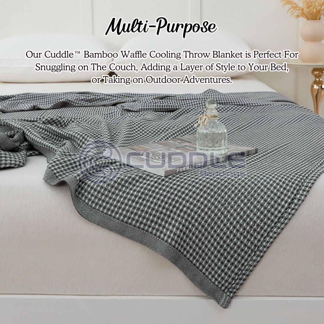 Cuddle™ Bamboo Waffle Cooling Blanket/ Cooling Bamboo Thin Throw ...