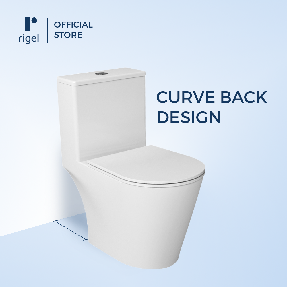 RIGEL Rimless One-piece Toilet Bowl WO9030FA-HKM Gallant | Shopee Singapore
