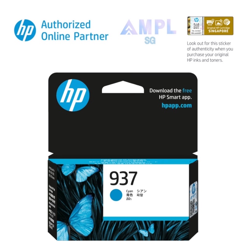 HP 937e (XL) inktpatronen, 4-pack, zwart/cyaan/magenta/geel, compatibel met OfficeJet Pro 9122e 9135e 9125e 9132e 9730e 9120e 9720e 9120b 9117b 9110b 9130b-serie