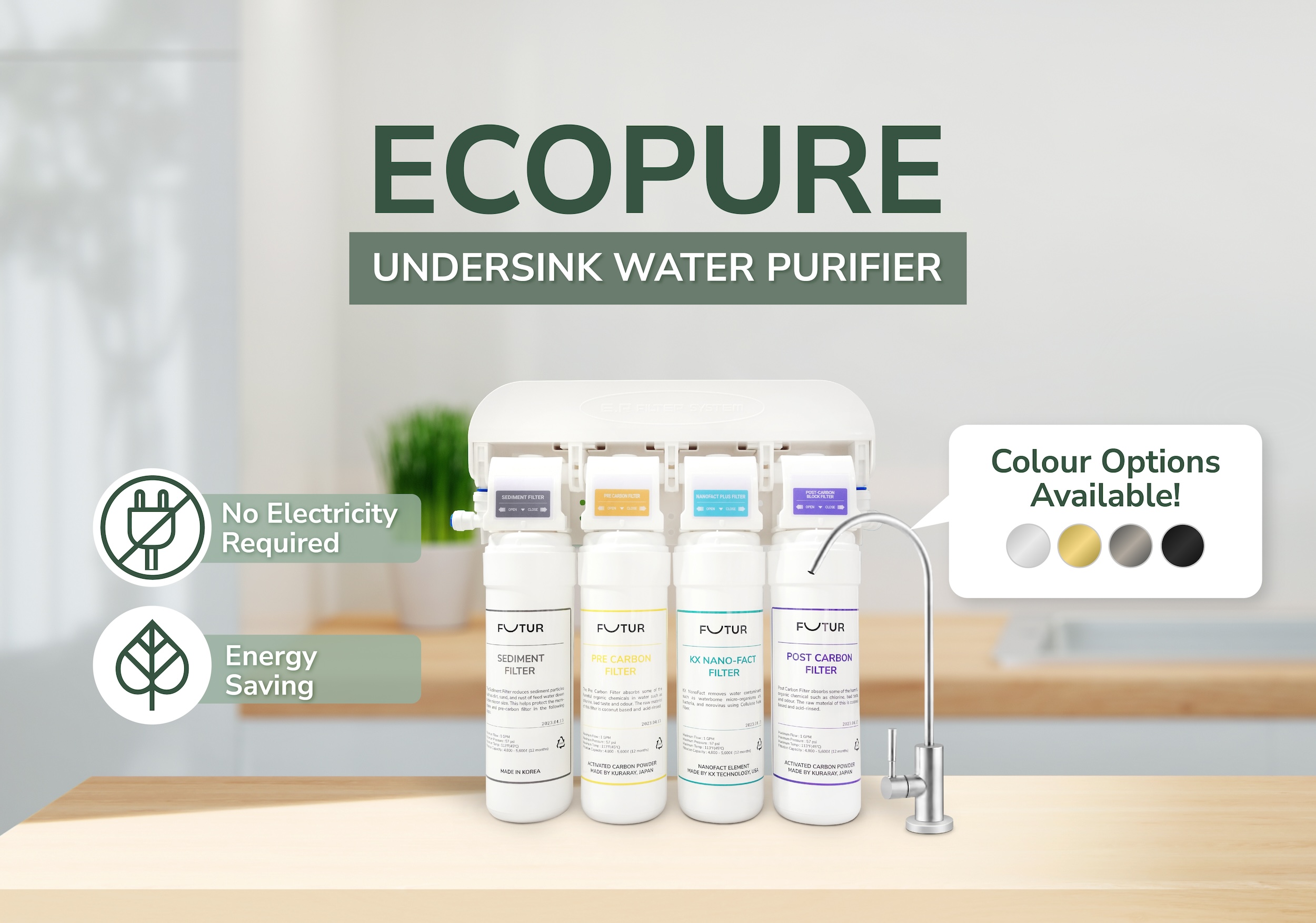 ECOPURE Undersink Water Purifier | Shopee Singapore