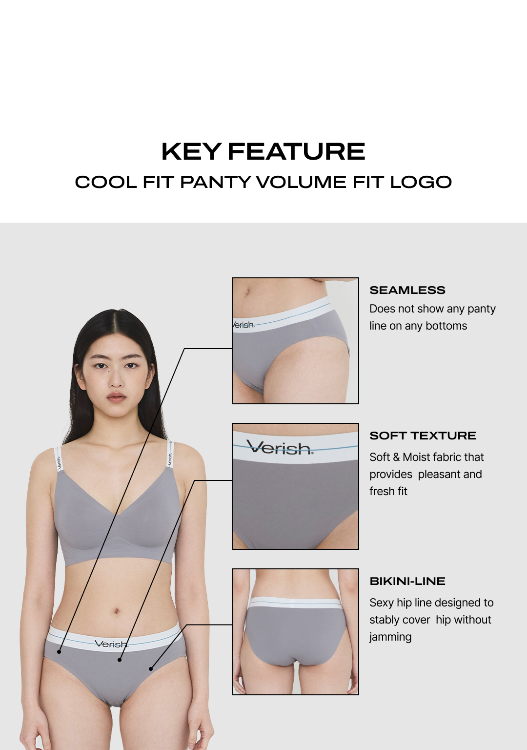 VERISH Cool-Fit Panty Volume fit Logo | Shopee Singapore