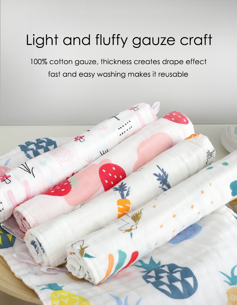 Pack Of 4 Baby Face Towel In Different Color And Design Size 23x23 Cm main image 0