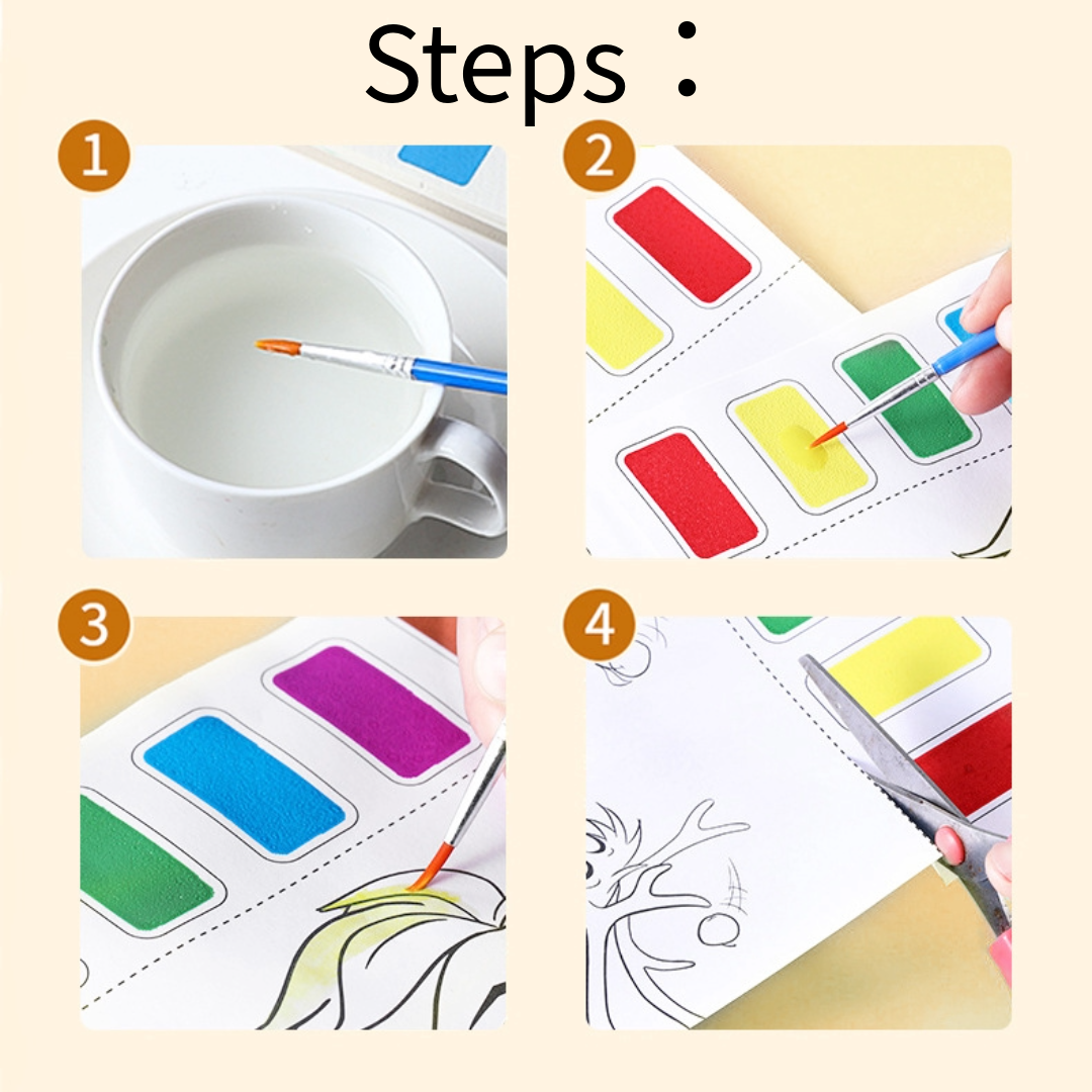 Art and Craft for Kids Watercolour Set Colouring Set Coloring Book for ...