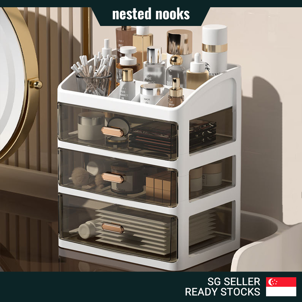 Multi-grid Cosmetics Brush Lipstick Makeup Storage Box Desktop ...