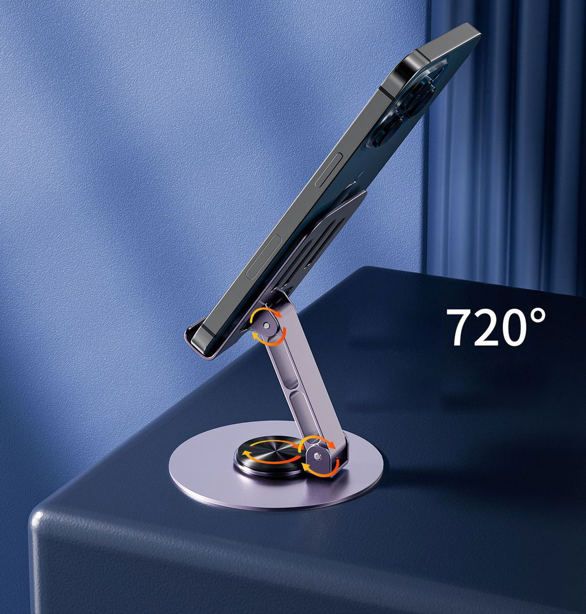 GXM K5 Foldable Phone Metal Stand Support Up to 10 inches 360º Rotation ...