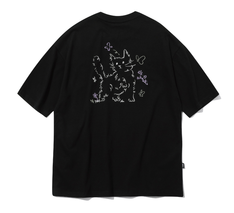 【CPGN STUDIO】24SS★ About Love Cat Embroidery S/Sleeve T CPGN STUDIO About Love Cat Embroidery Short Sleeve T-shirt