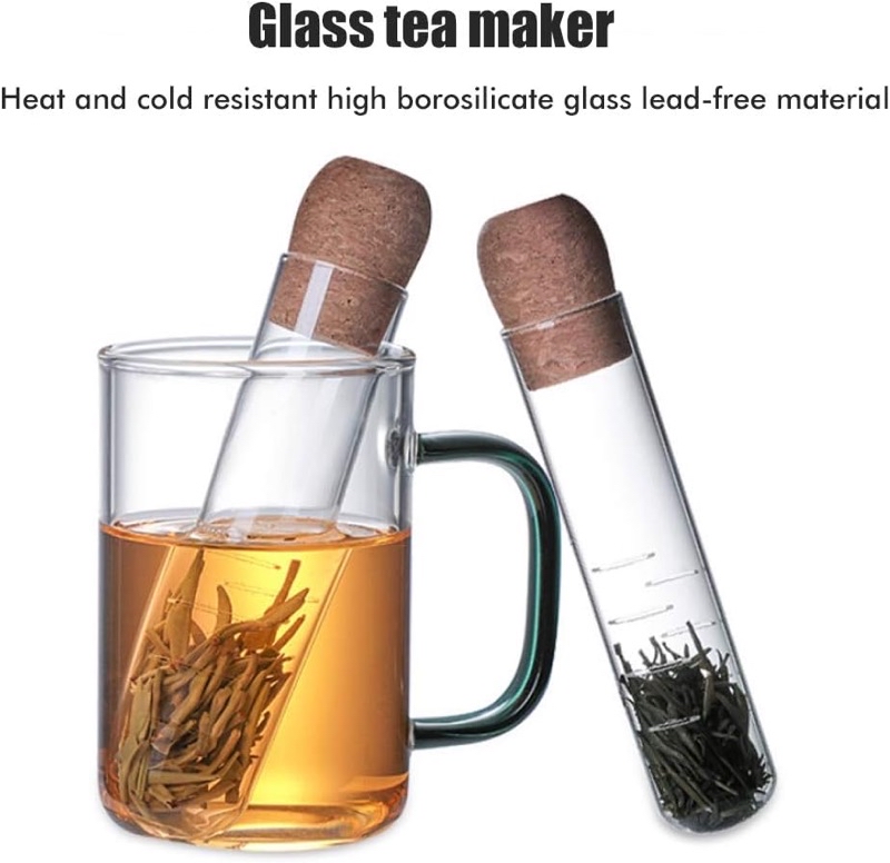 SG Seller [ Gift ] Tea Strainer Transparent Test Tube Design Glass ...