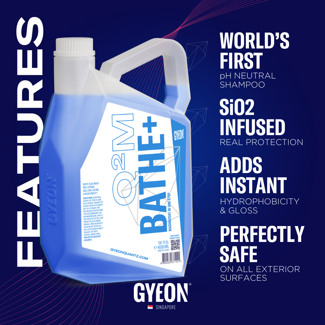 GYEON Q2M Bathe+ 4000ml - Innovative SiO2 Infused Hydrophobic ...