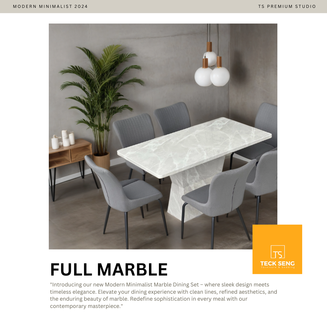 Light luxury marble dining table set Modern minimalist dining table ...
