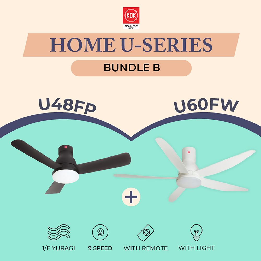 (CLIMATE VOUCHER) KDK DC Ceiling Fan with LED Light Home U-series ...