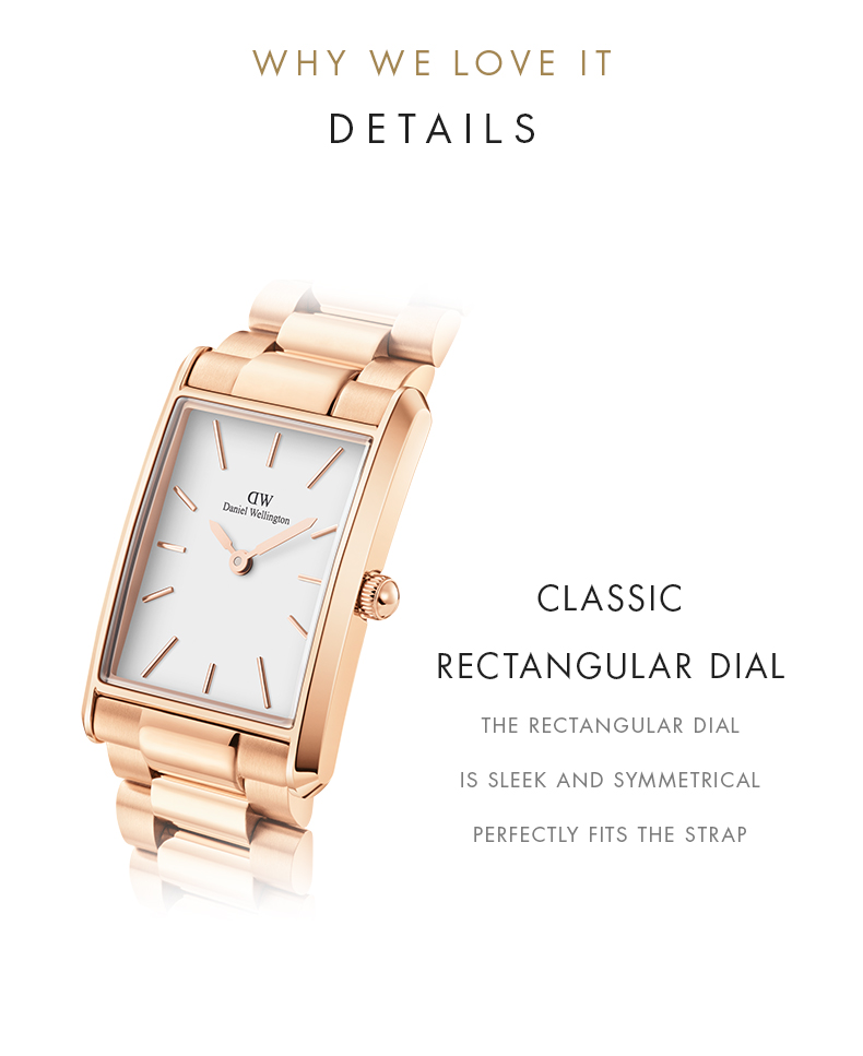 years warranty] Daniel Wellington Bound 35x24mm 3-link Rose Gold