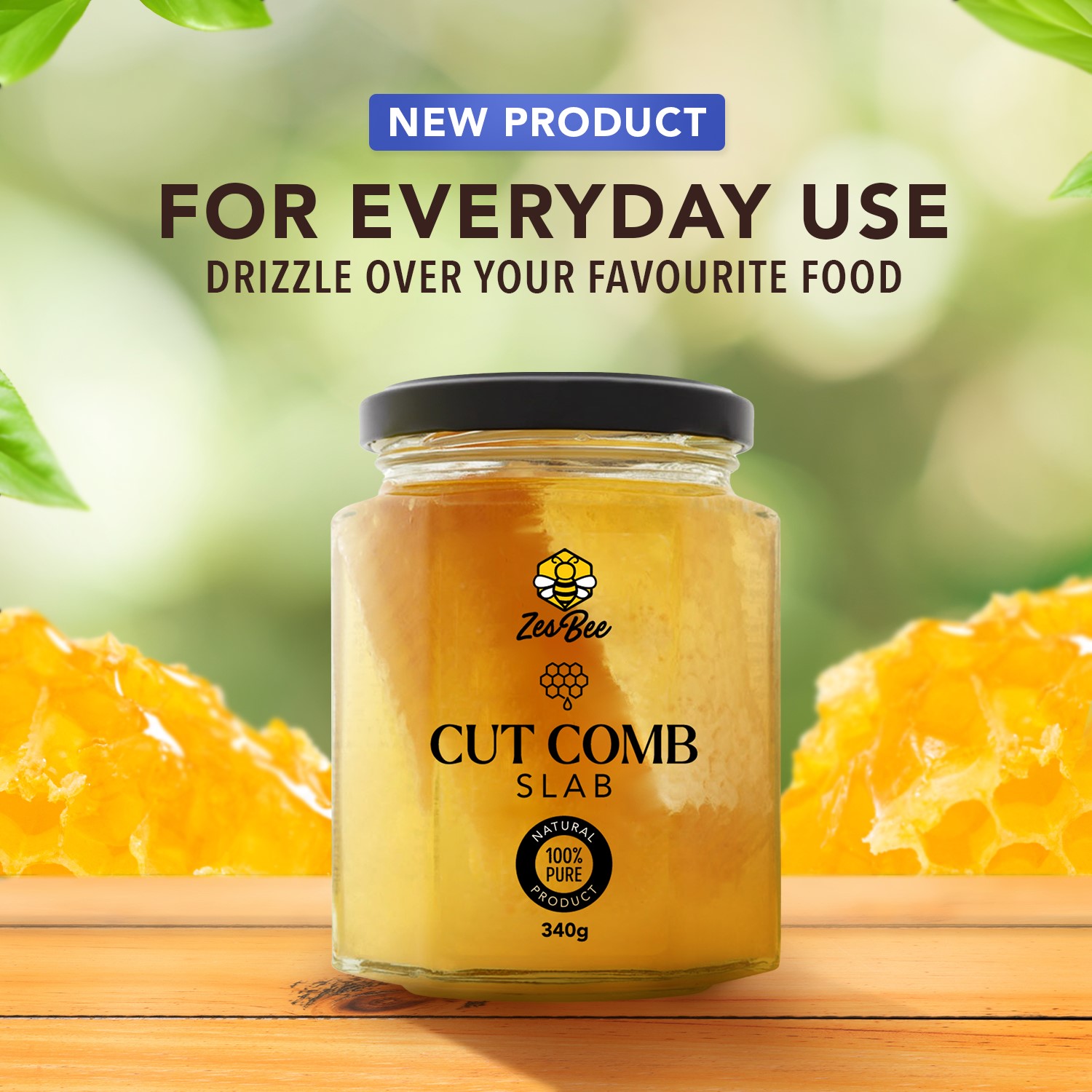 Zesbee Cut Comb Slab, from UK (200g), 1-for-1 Promo!! | Shopee Singapore