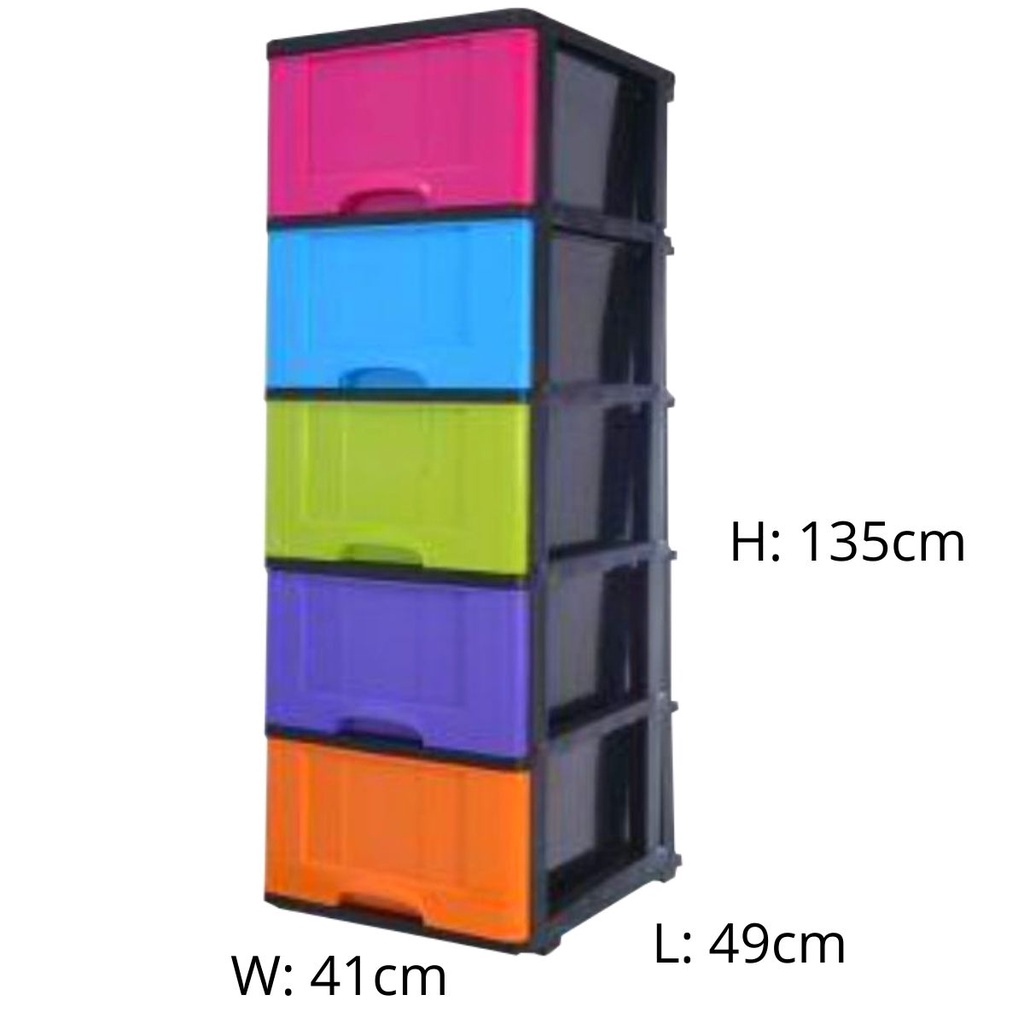 Century Multi tier Plastic drawer 3/4/5 Tier Plastic Storage Clothes