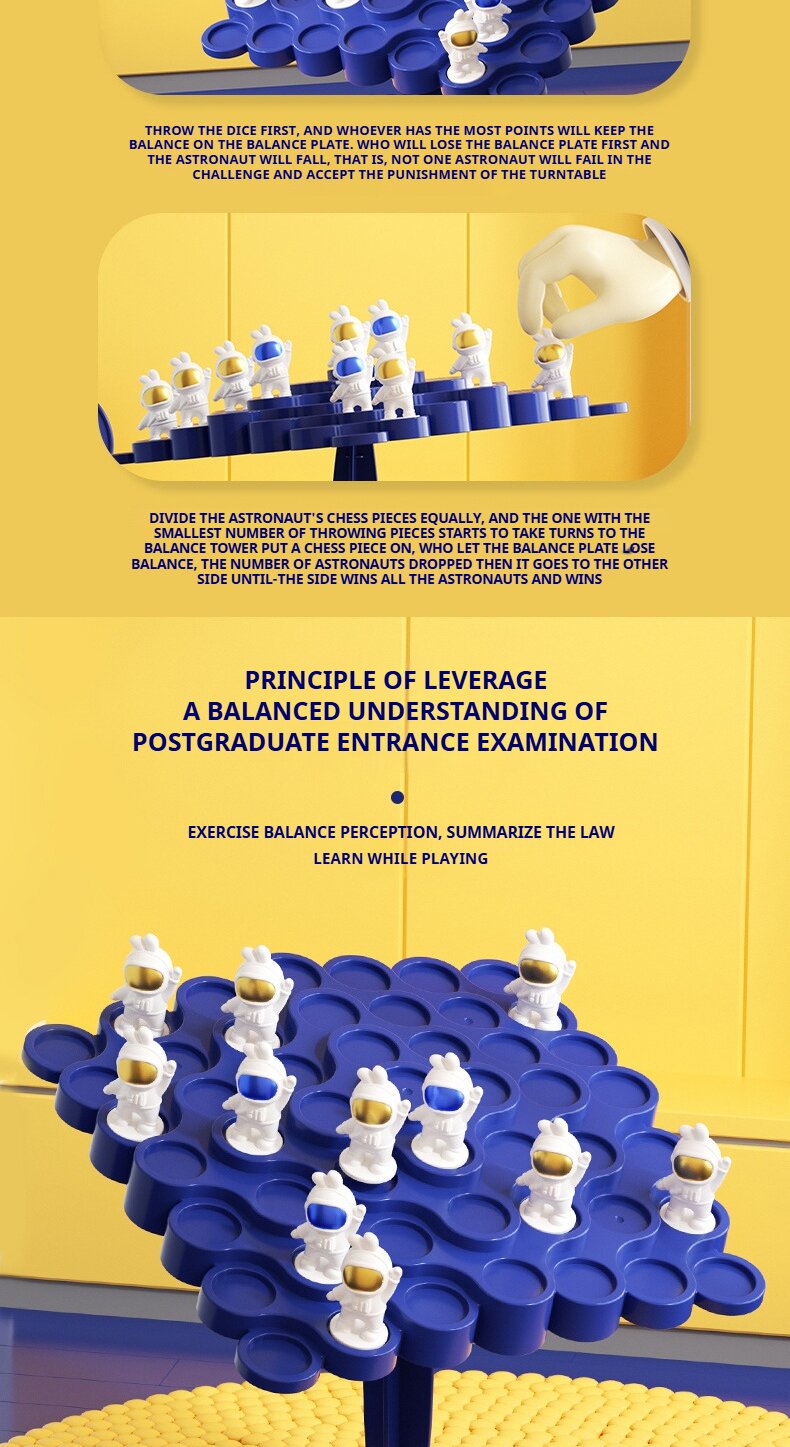 🌈Local Ship🌈Balance Spaceman Board Game Toy Desktop Stacking Tower Game ...