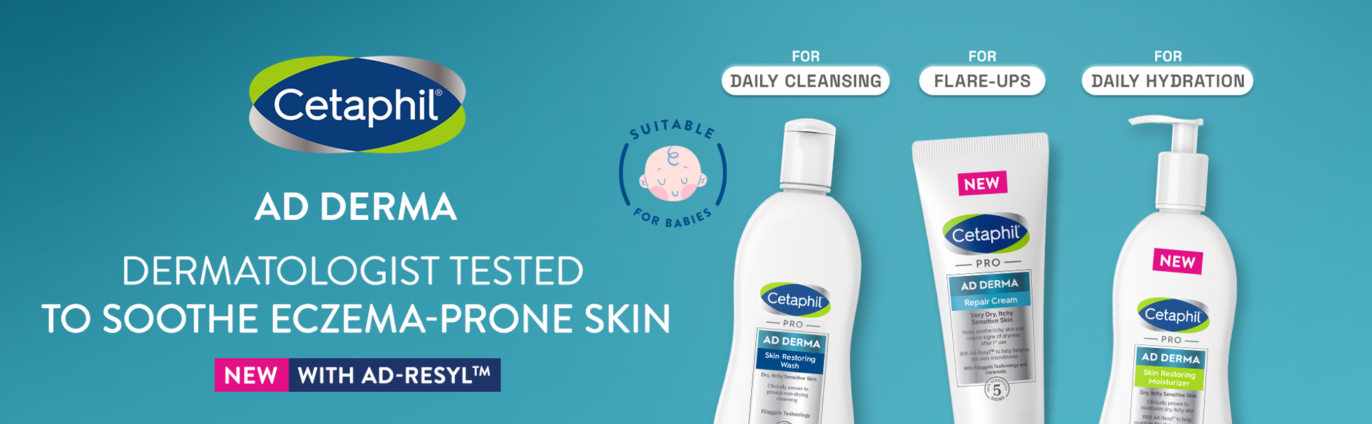 CETAPHIL PRO AD Derma Skin Restoring Moisturizer 295ml Twin Pack, For ...