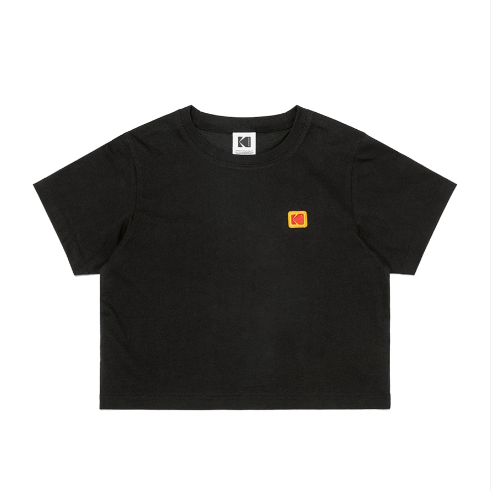 ◆KODAK◆ Signature Logo Askin Short Sleeve T-Shirt Women BL KODAK Apparel Signature Logo Askin Women's Crop T Shirt