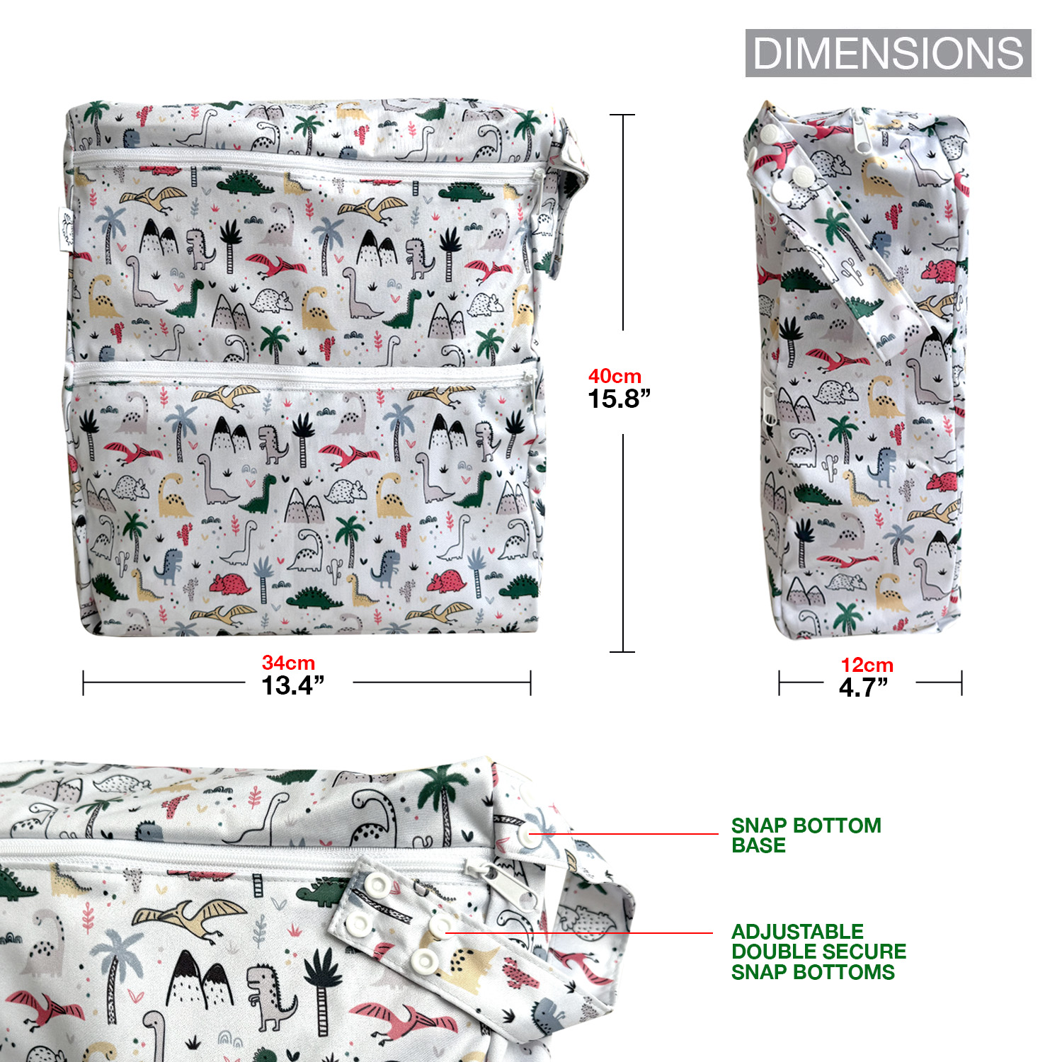 Flock Three 3D Waterproof and Washable Wet Bag Luggage Organiser for ...