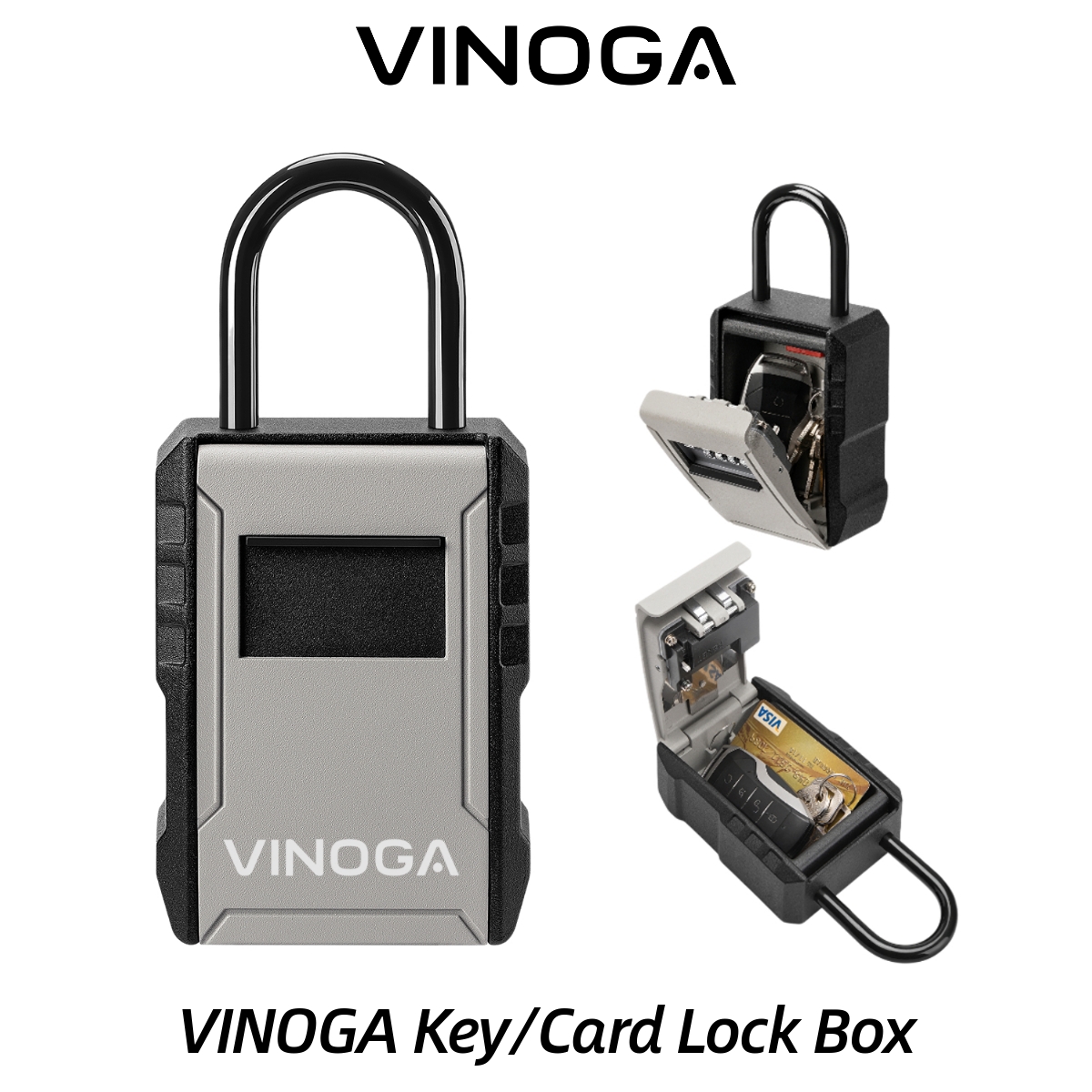 VINOGA Key Lock Box Key Hook Wall Mounted Key Storage Box For Keys and ...