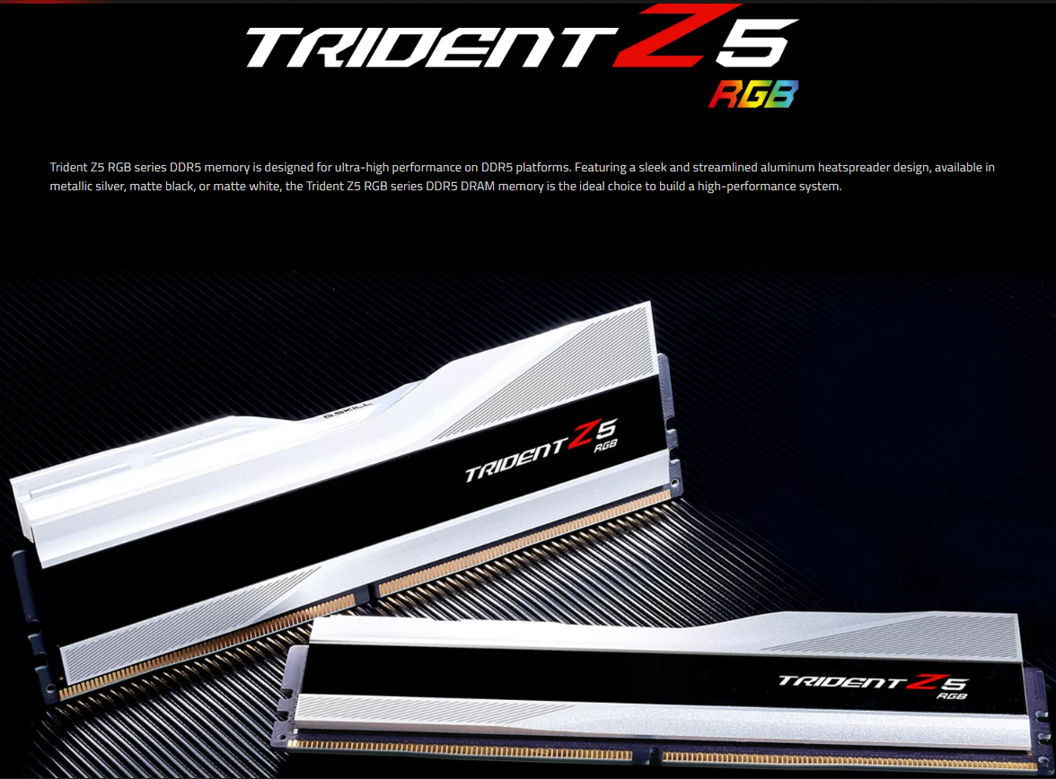 FUWELL - G.Skill Trident Z5 RGB 6400MHz CL32 (2x16GB) 32GB Kit CL32 ...
