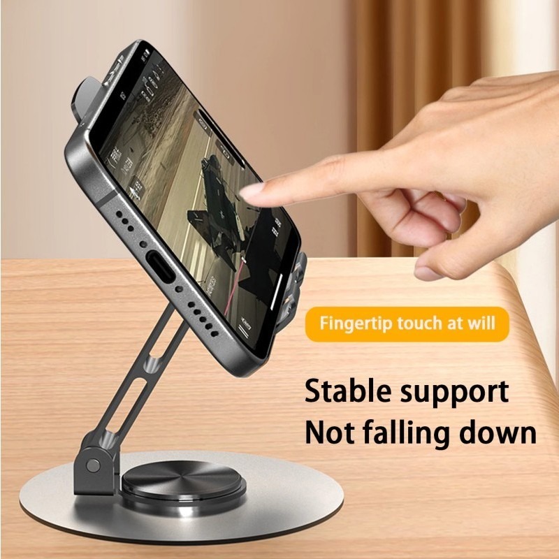 Foldable Metal Phone rack Strong DashboardMobile Holder 360º Rotation ...