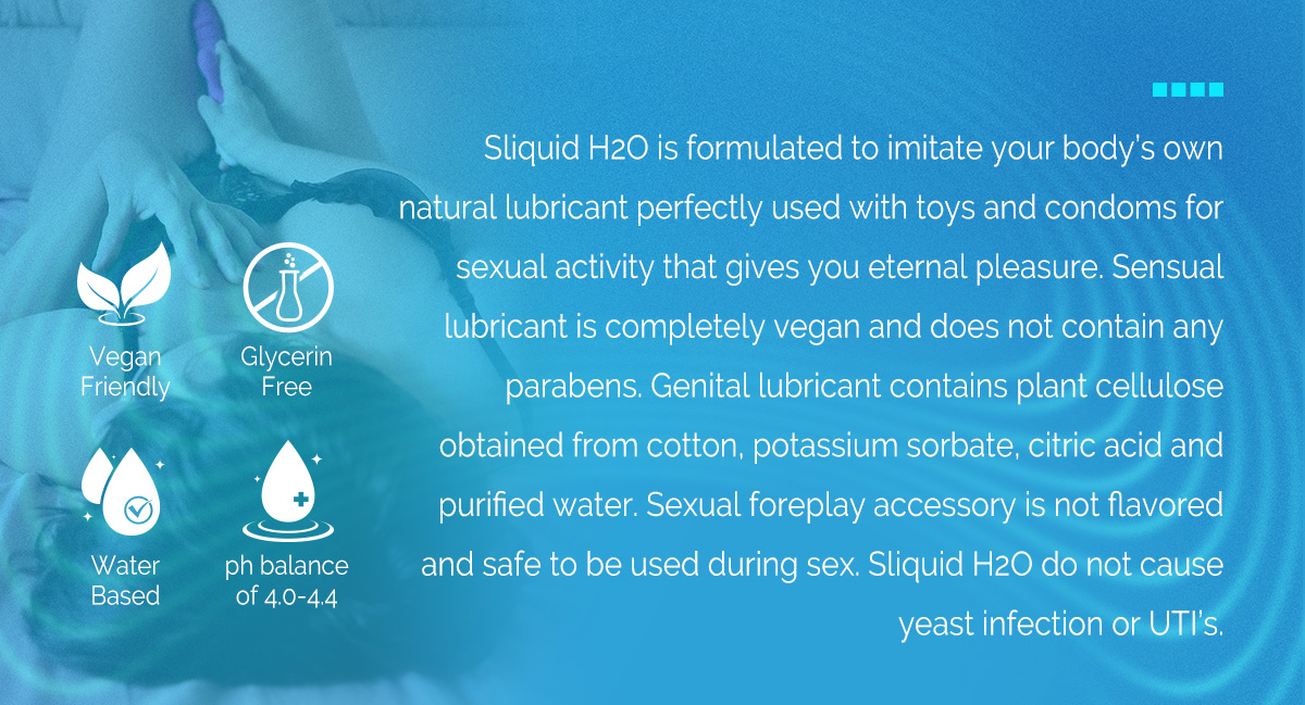 Sliquid H2O 255ml pH Balanced Lubricant Couples Use Paraben Free ...