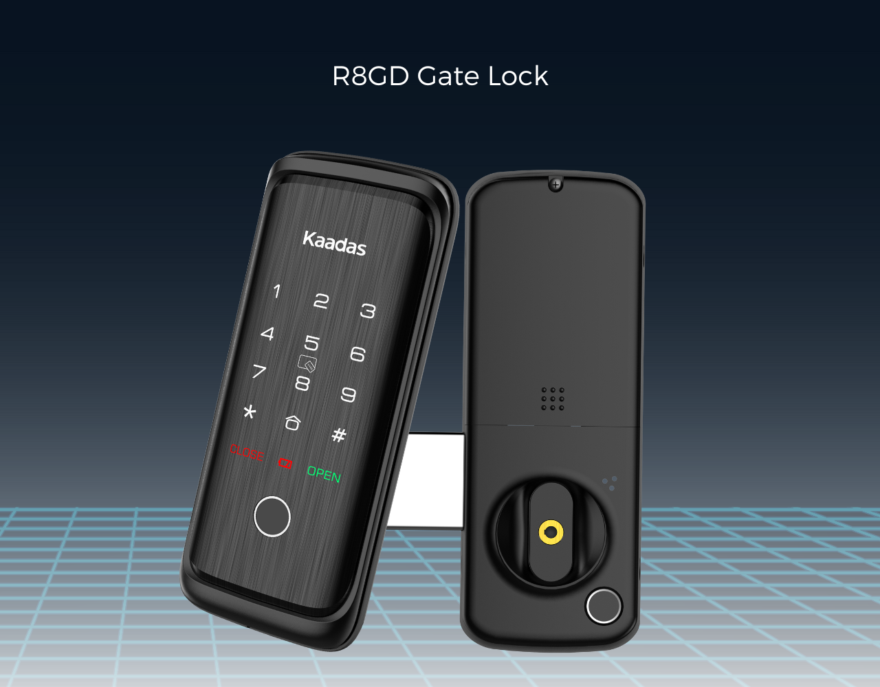 Kaadas R8GD Digital Gate Lock - Dual Fingerprint Authentication - Dual ...