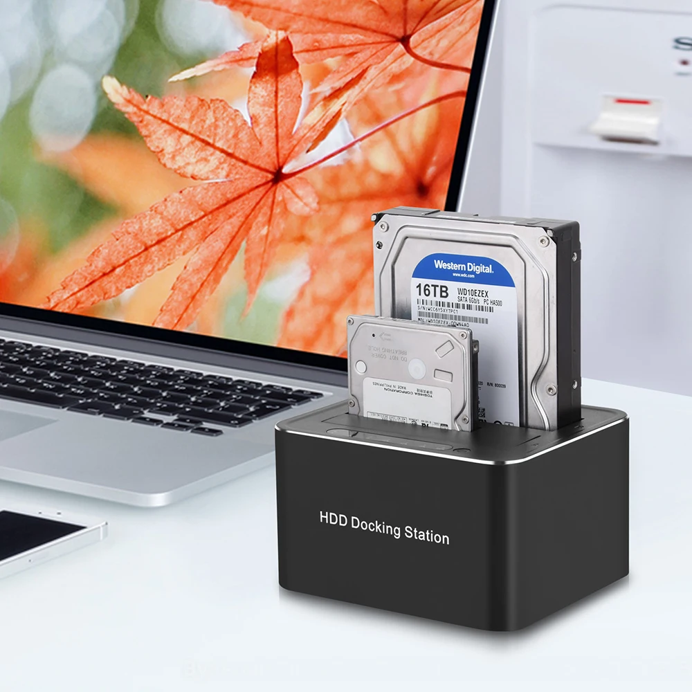(SG) Dual Hard Drive Docking Station - for SATA HDD SSD Hard Disk ...