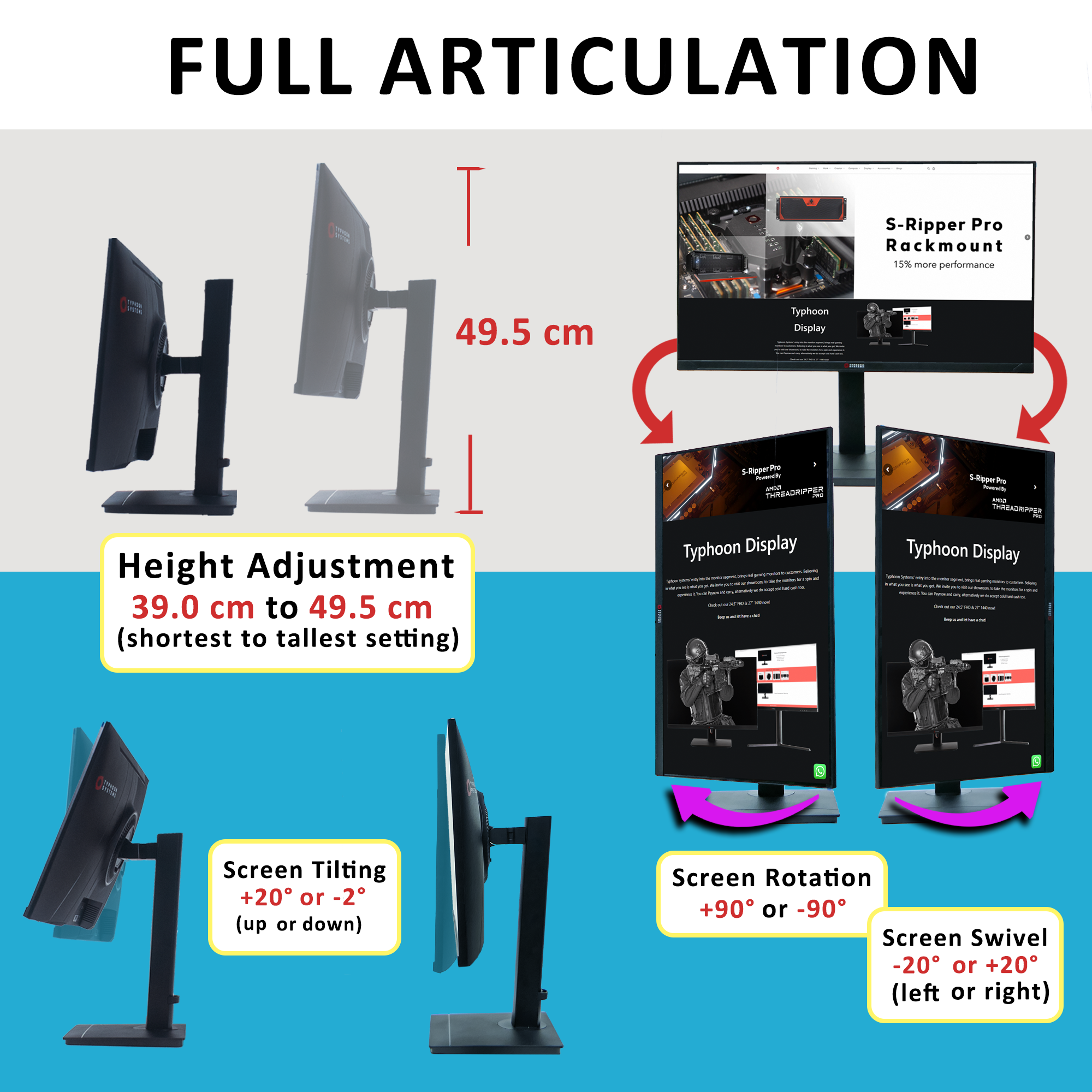 Typhoon Systems eSports 24 INCH 165HZ 1ms FHD IPS 1920*1080 eSports ...