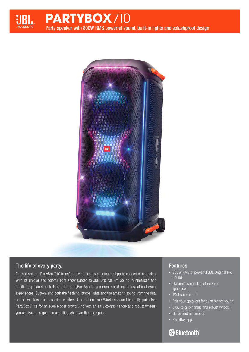JBL Partybox 710 Portable Party Speaker | Shopee Singapore
