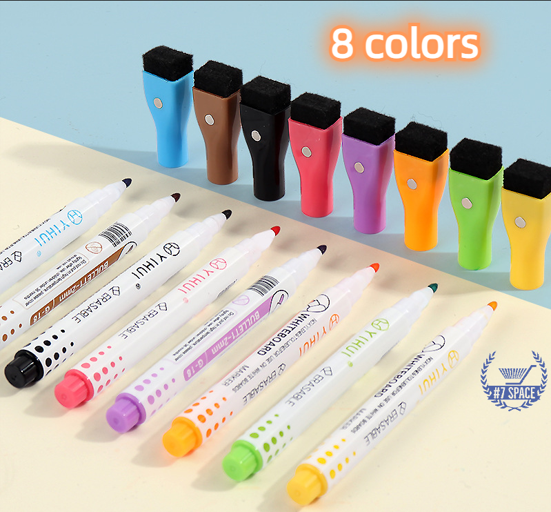 🔥SG LOCAL STOCK🔥12&8pcs/set Erasable Magnetic Whiteboard Marker Pen ...